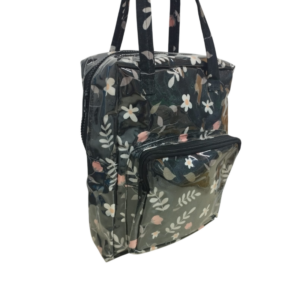 Mini Mochila de Tela Cordura Estampada con Bolsillos y Forro