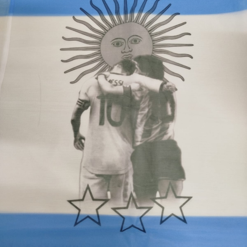 Bandera de la Selección Argentina 120 x 90 cm – Ideal para Alentar - Imagen 2